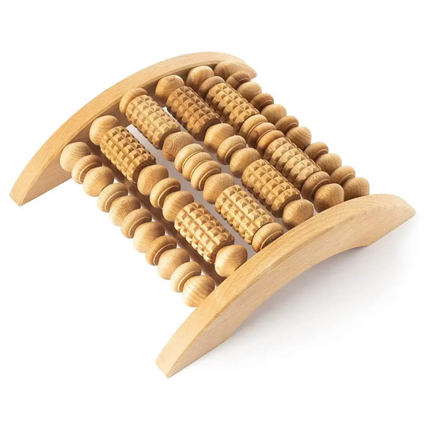 Wooden Foot Massager Roller – Manual Acupressure Tool for Foot Pain Relief & Relaxation