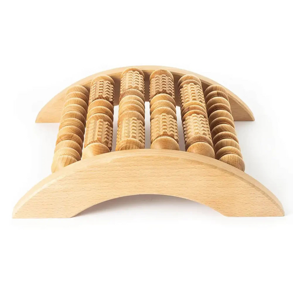 Wooden Foot Massager Roller – Manual Acupressure Tool for Foot Pain Relief & Relaxation
